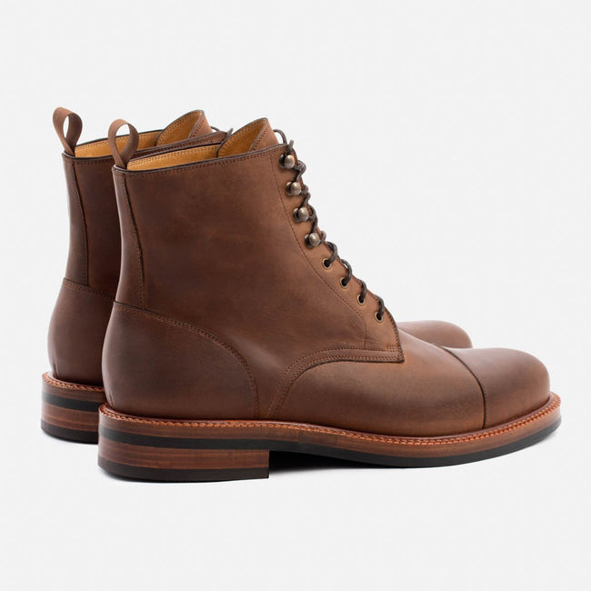 Dowler Cap-toe Boot - Pull-Up Leather - Walnut