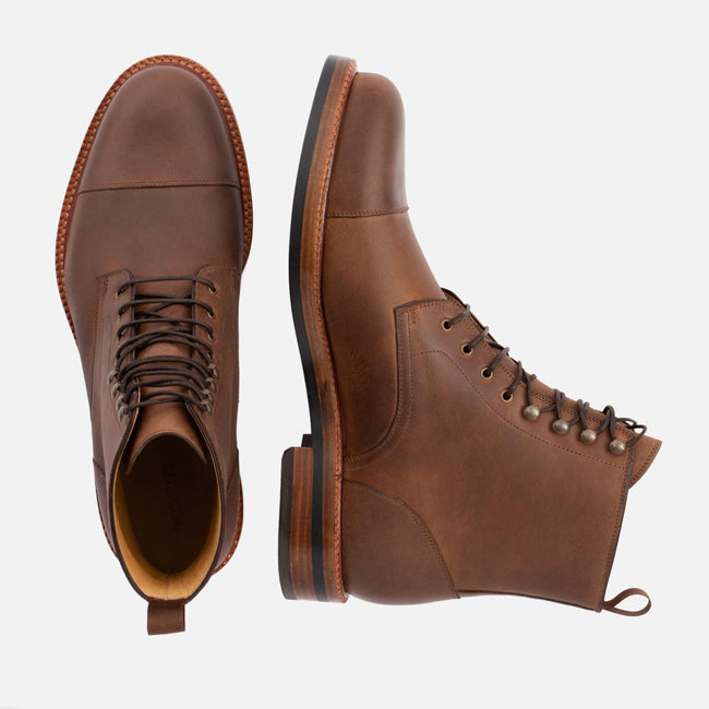 Dowler Cap-toe Boot - Pull-Up Leather - Walnut