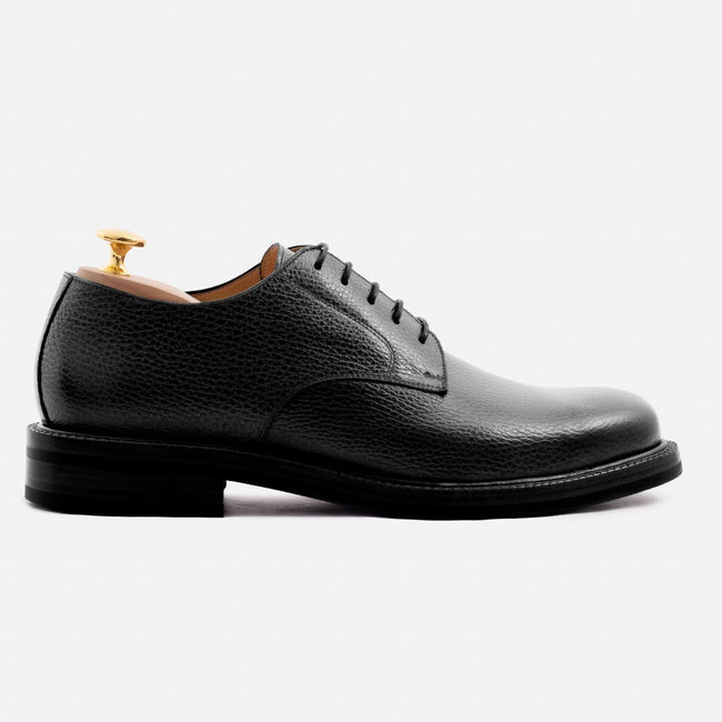 Dunham Derby - Pebble Grain Leather - Black