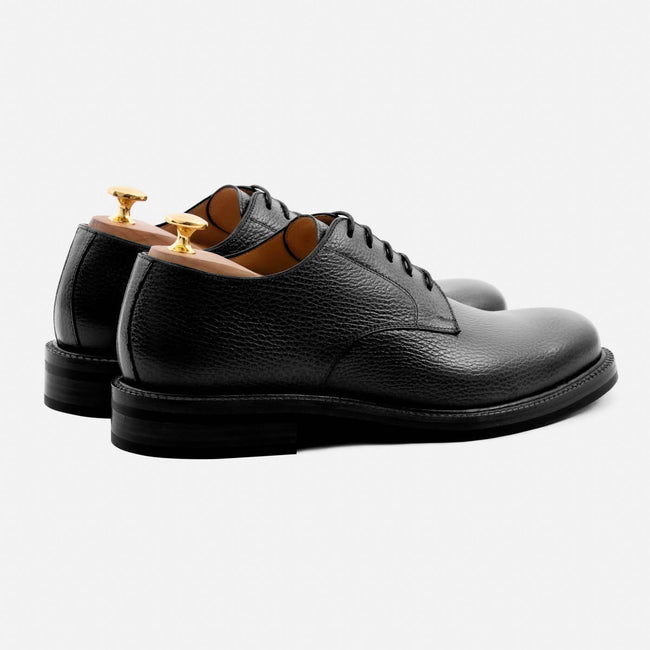 Dunham Derby - Pebble Grain Leather - Black