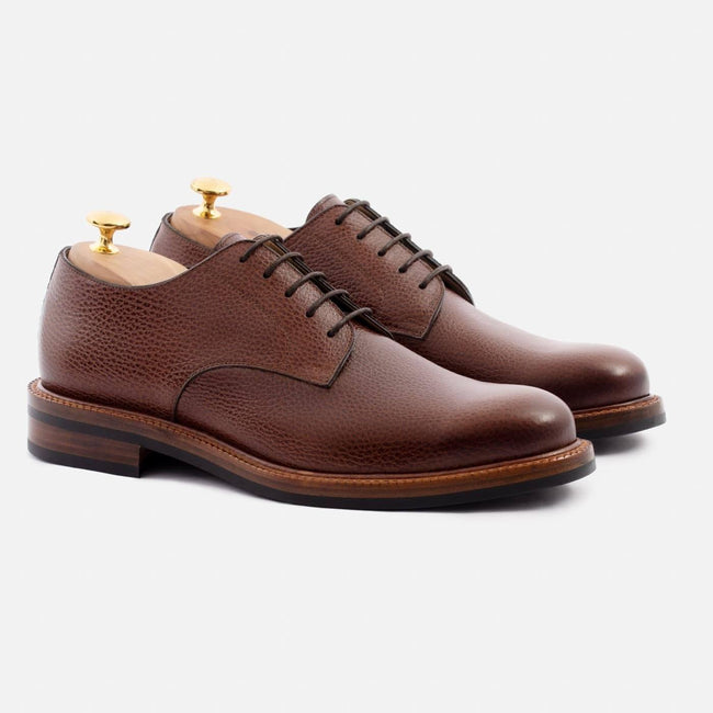 Dunham Derby - Pebble Grain Leather - Oxblood