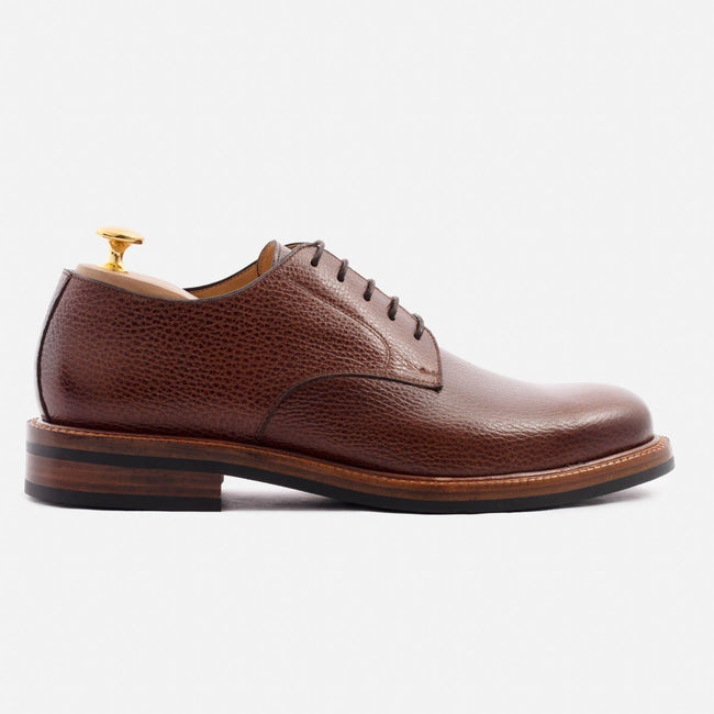 Dunham Derby - Pebble Grain Leather - Oxblood