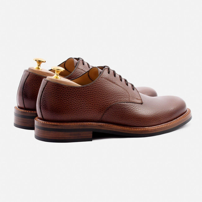 Dunham Derby - Pebble Grain Leather - Oxblood