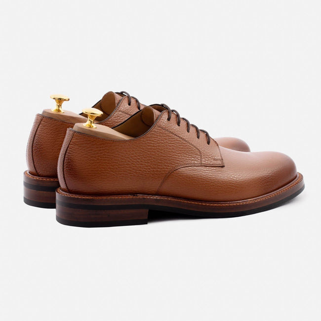 Dunham Derby - Pebble Grain Leather - Tan
