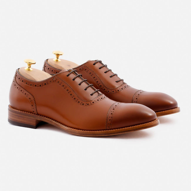 Durant Oxford Brogues - Calfskin Leather - Tan