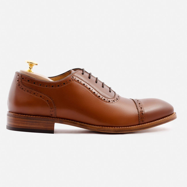 Durant Oxford Brogues - Calfskin Leather - Tan