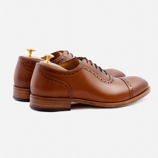 Durant Oxford Brogues - Calfskin Leather - Tan