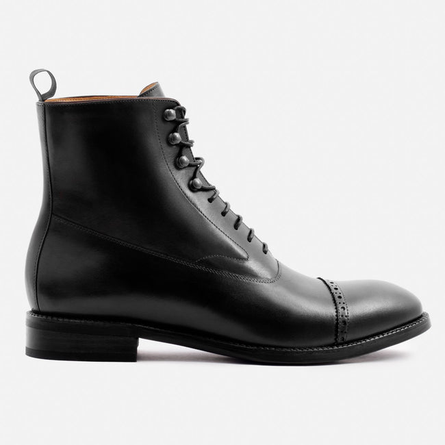 Elliot Balmoral Boot - Calfskin Leather - Black
