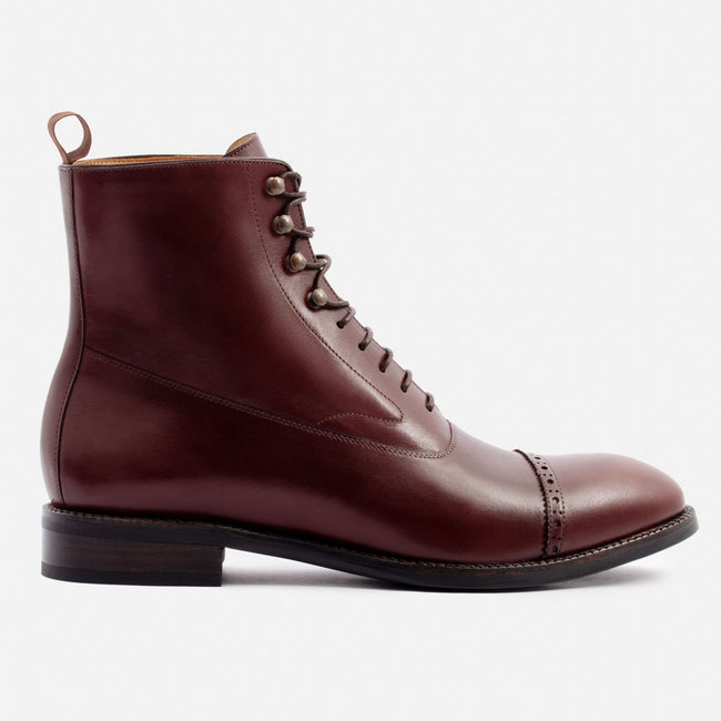 Elliot Balmoral Boot - Calfskin Leather - Bordeaux