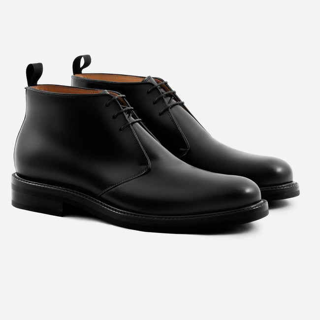 Laval Chukka Boots - Calfskin Leather - Black