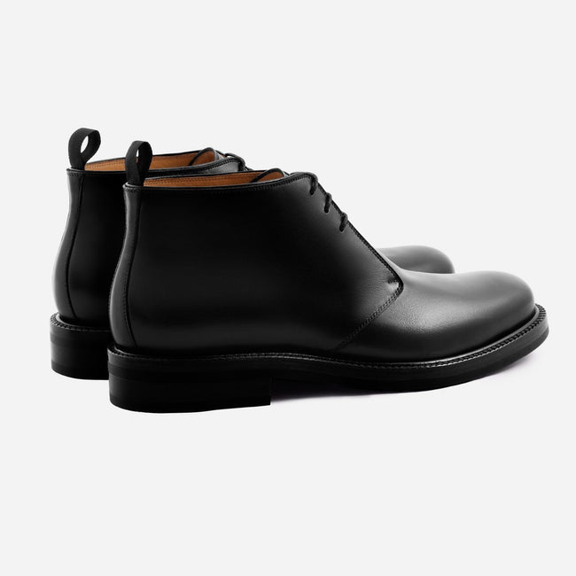 Laval Chukka Boots - Calfskin Leather - Black