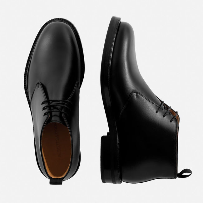 Laval Chukka Boots - Calfskin Leather - Black