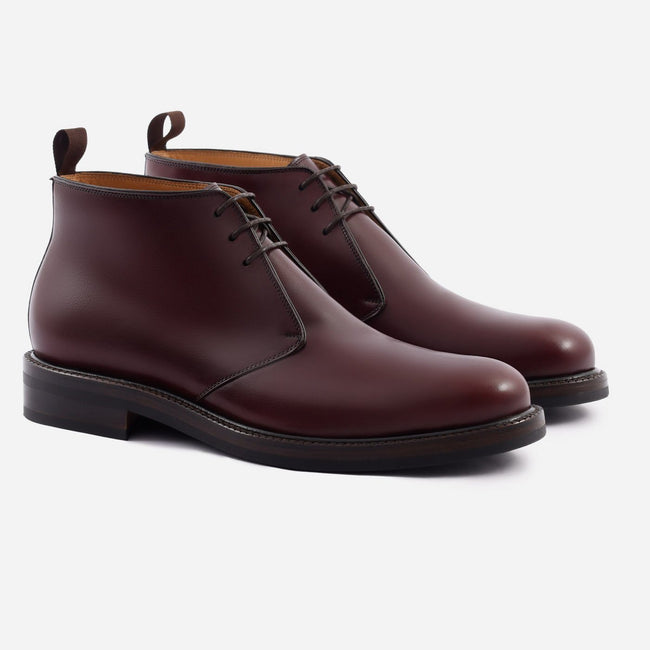 Laval Chukka Boots - Calfskin Leather - Bordeaux