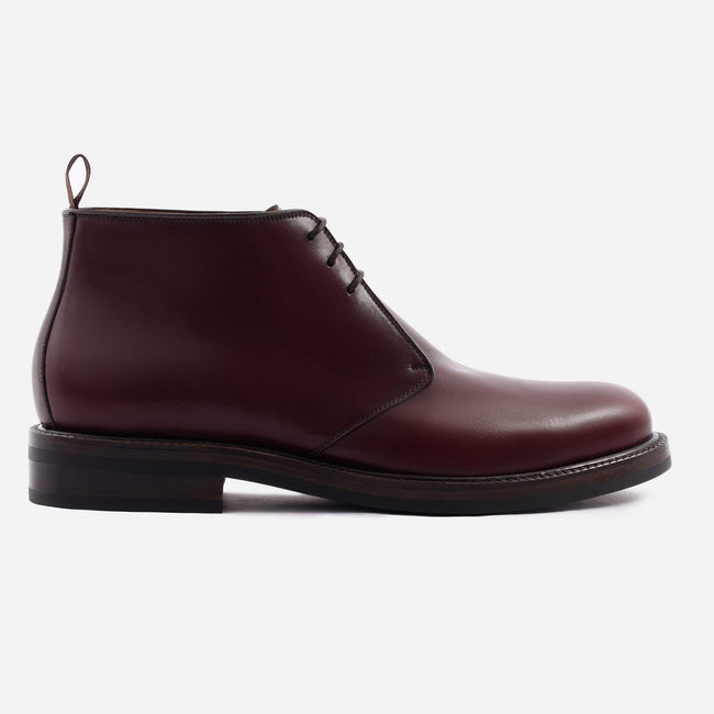 Laval Chukka Boots - Calfskin Leather - Bordeaux