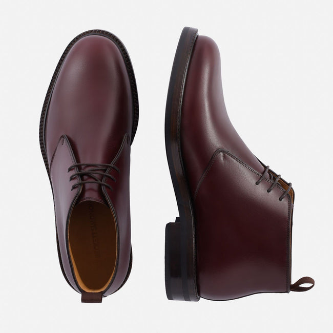 Laval Chukka Boots - Calfskin Leather - Bordeaux