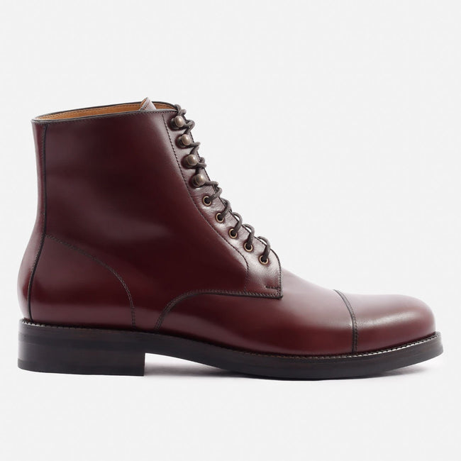 Lorenzo Cap-toe Boot - Calfskin Leather - Bordeaux