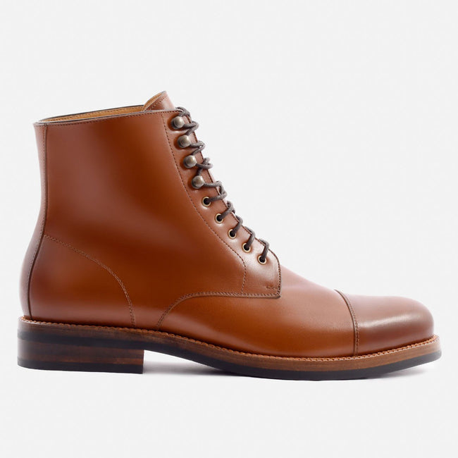 Lorenzo Cap-toe Boot - Calfskin Leather - Tan